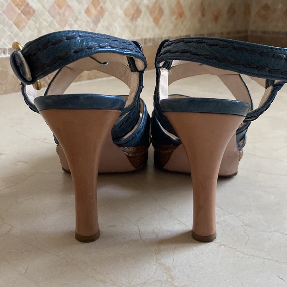 Prada platform navy sandals size 38 - Picture 4 of 4